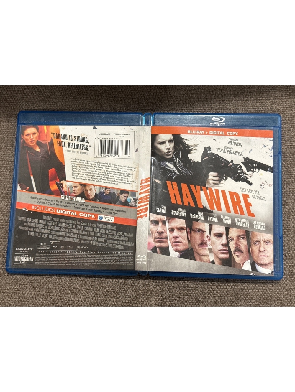 Haywire Blu-ray Gina Carano Michael Fassbender Ewan McGregor Bill Paxton